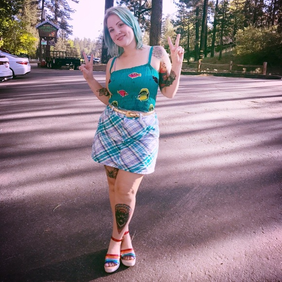 Vintage Pants - Vintage Plaid Skort